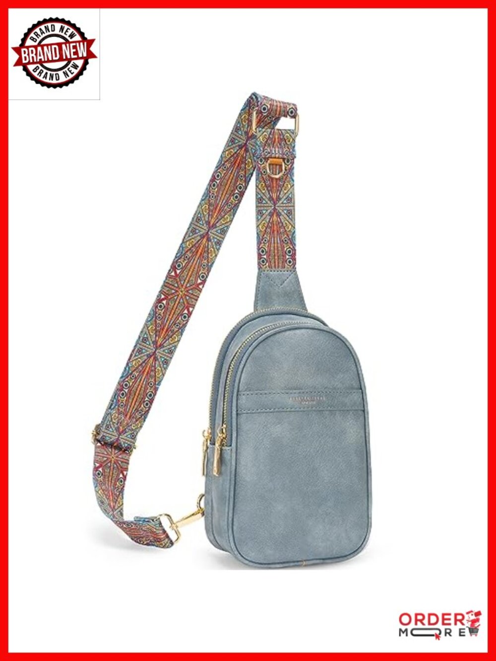 Vegan Leather Small Sling Bag Fanny Pack Cell Phone Purse Crossbody with